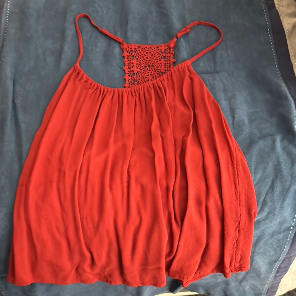 Forever 21 Orange Smocked Camisole Top